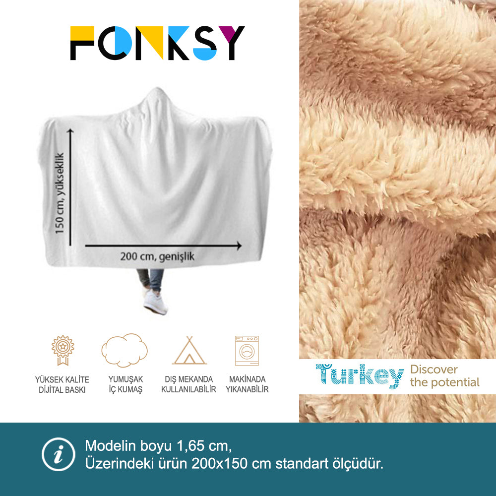 Gustav Klimt The Kiss Kapşonlu Battaniye