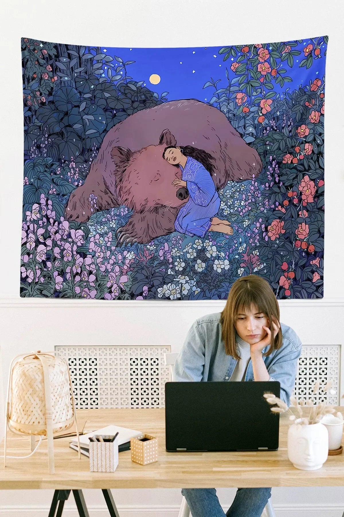 Love Bear Duvar Örtüsü