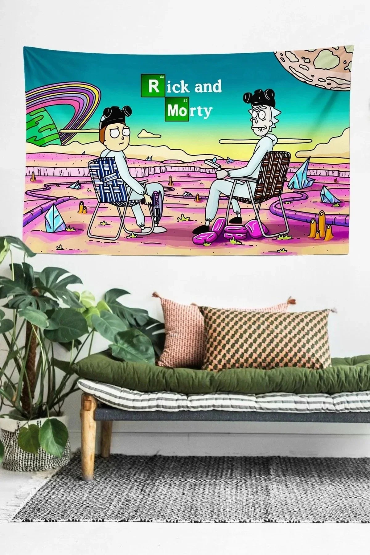 Rick And Morty Duvar Örtüsü