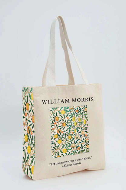 Fonksy William Morris Lemon Tree Kanvas Omuz Çantası