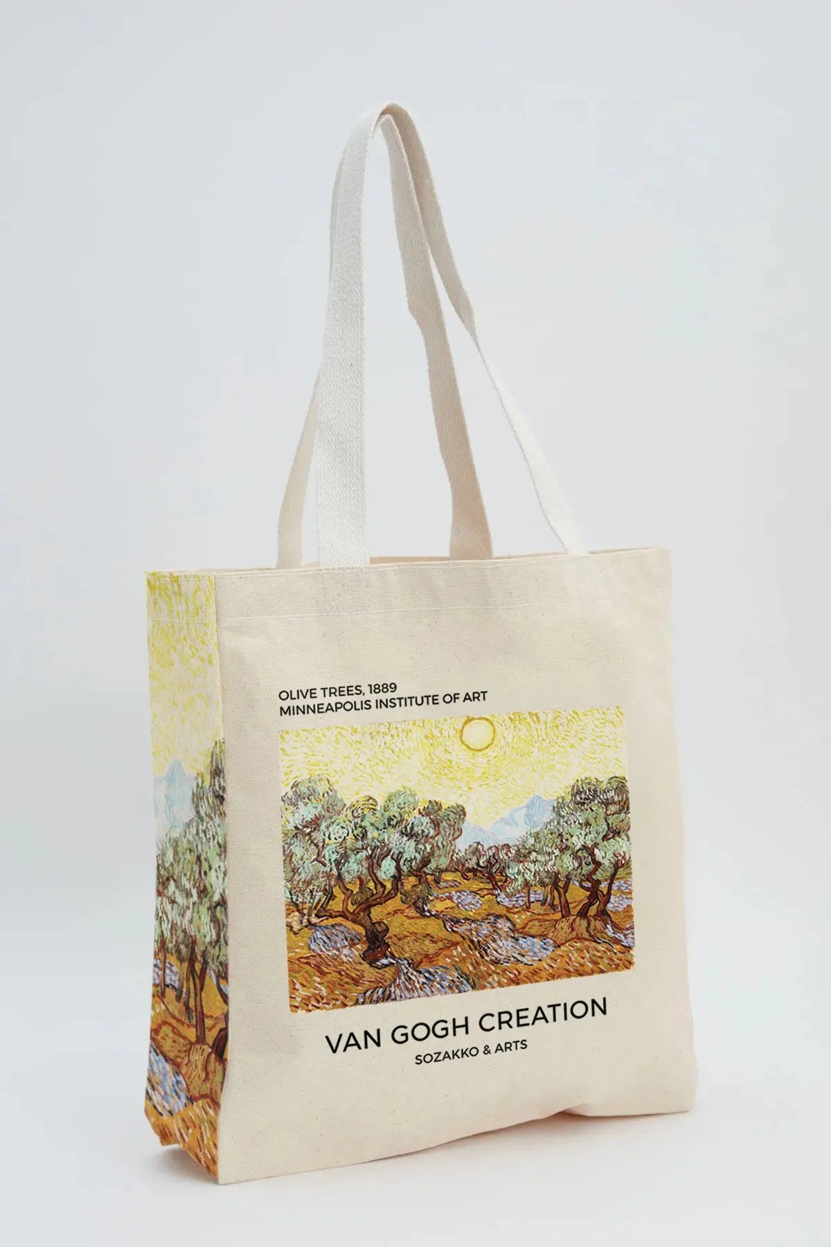Fonksy Van Gogh Olive Trees Kanvas Omuz Çantası
