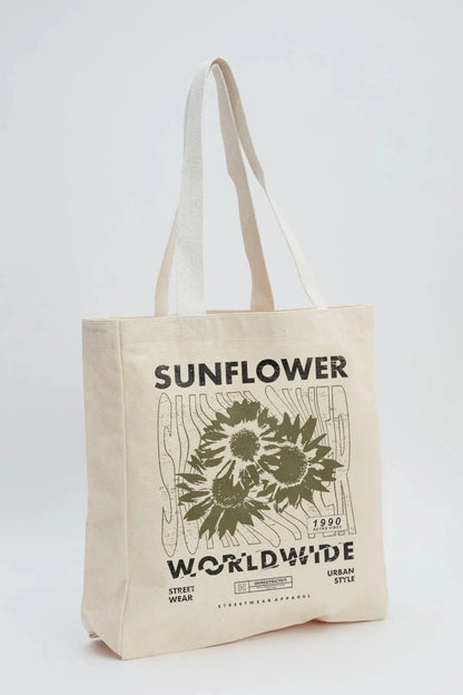 Fonksy Sunflower Worldwide Kanvas Omuz Çantası