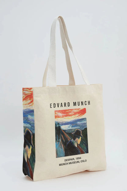 Fonksy Edvard Munch Despair Kanvas Omuz Çantası