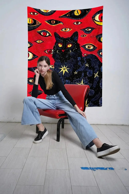 Cat Eyes Duvar Örtüsü