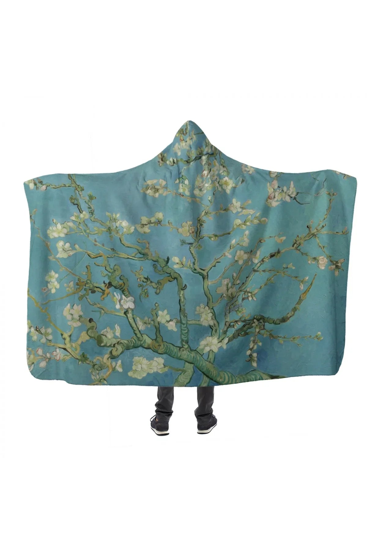 Van Gogh Almond Blossom Kapşonlu Battaniye