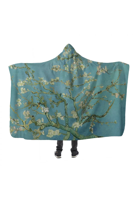 Van Gogh Almond Blossom Kapşonlu Battaniye